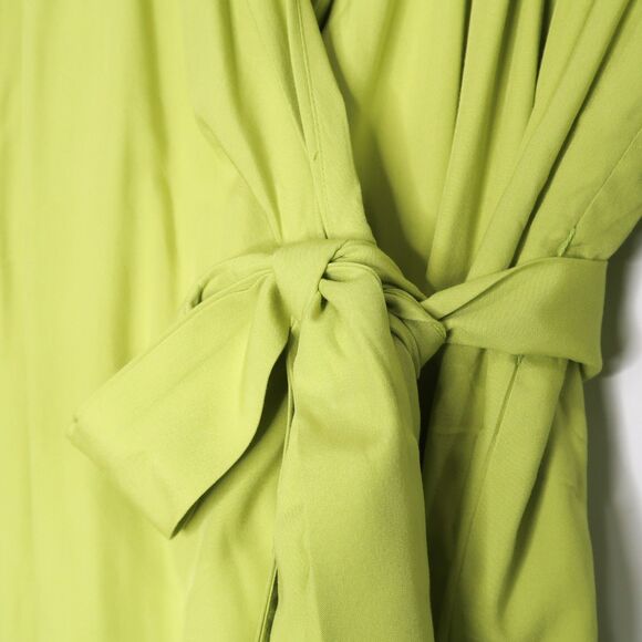 The Drop Paige Desorbo Womens Wrap Dress Plus Size 3X Lime Green Office Minimal‎ - Picture 11 of 11